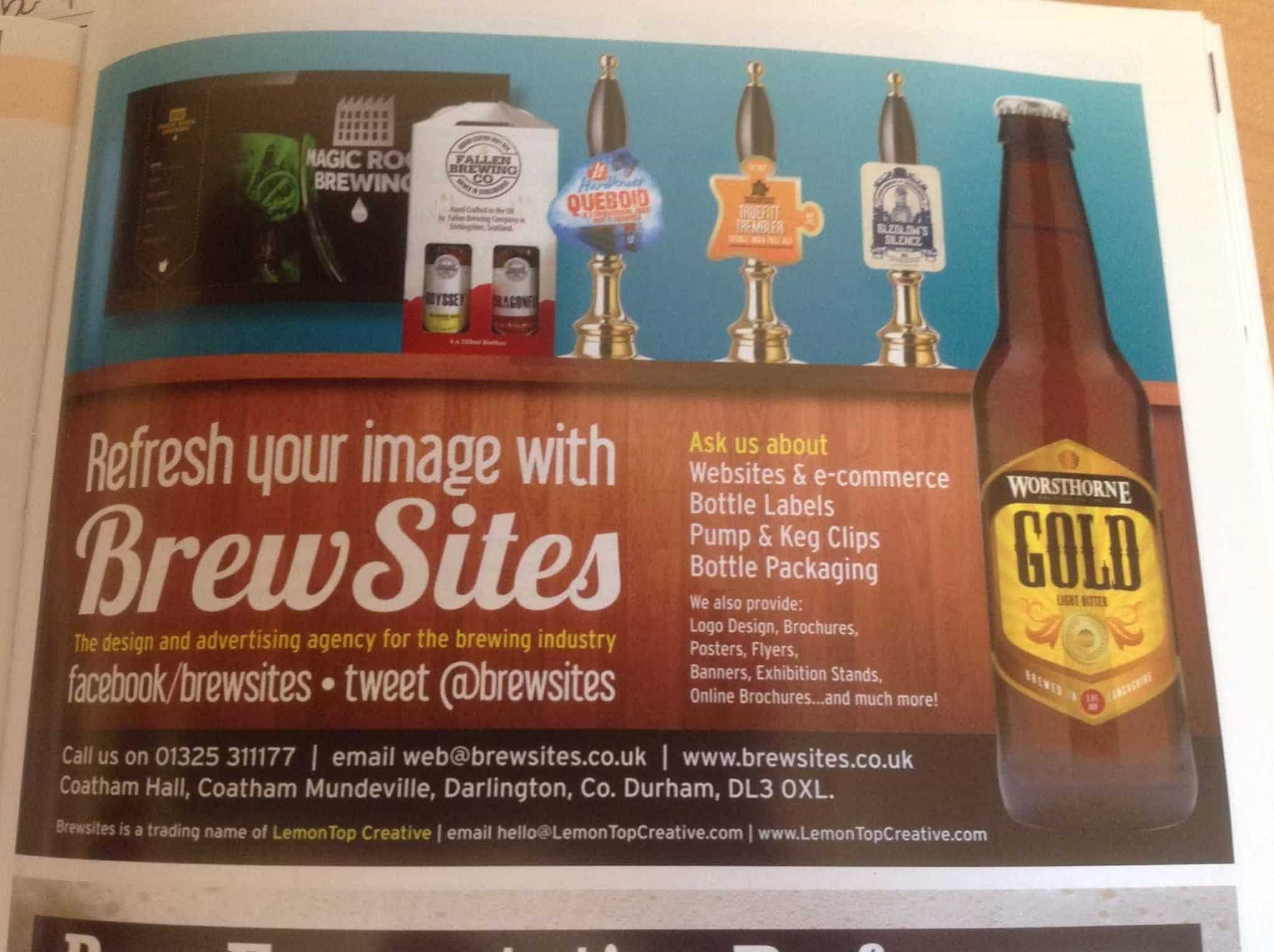 Our advert in SIBA