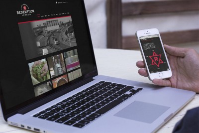 Redemption Brewery Responsive Website Design shown on mobile and laptop