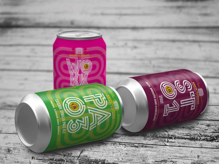 Brew Buddies Cans Mockup, Brewery Services