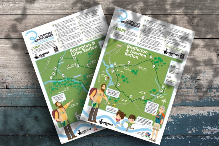 Brightwater maps on wood, creative services