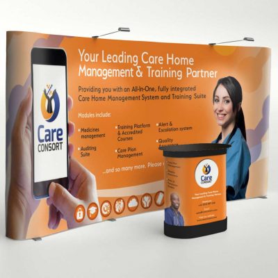 care consort exhibition stand, exhibition stand