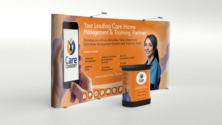 care consort exhibition stand, exhibition stand
