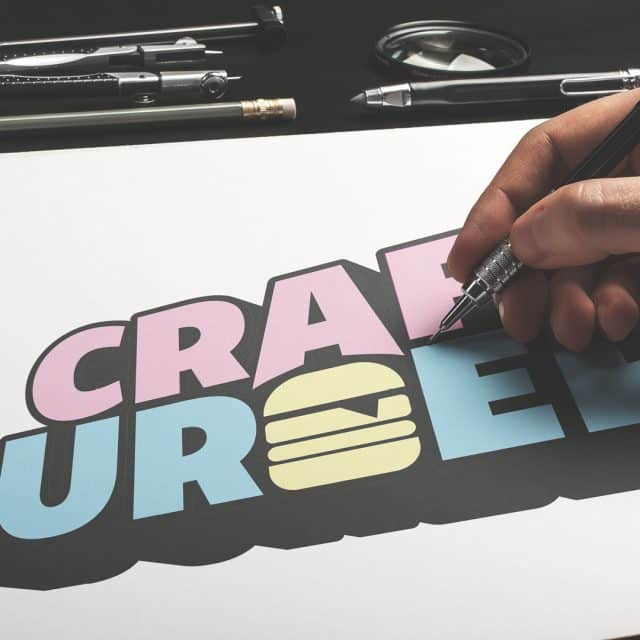 Craft Burger Hand Drawn Logo