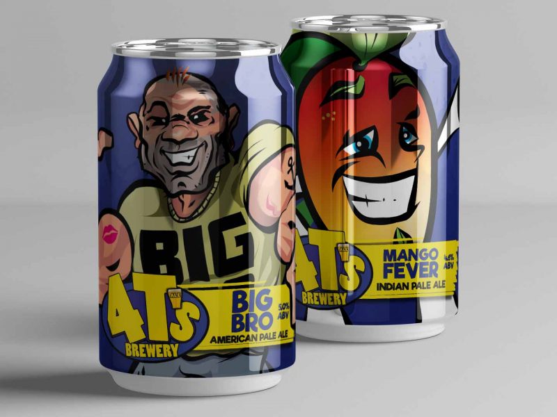 4T's Brewery Brewery Case Study Big Bro and Mango Cans