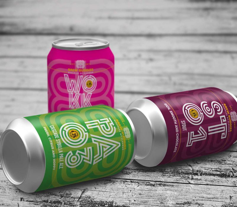 Brew Buddies Cans Mockup, Brewery Services