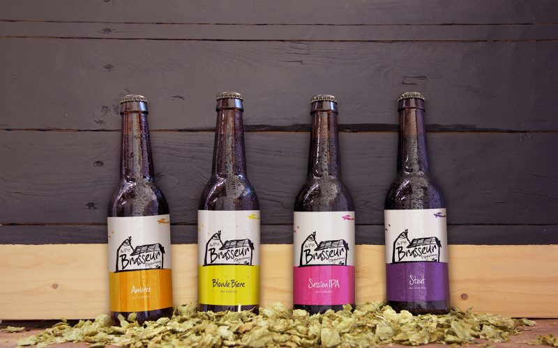 Brasseur Mockup 4 Bottles