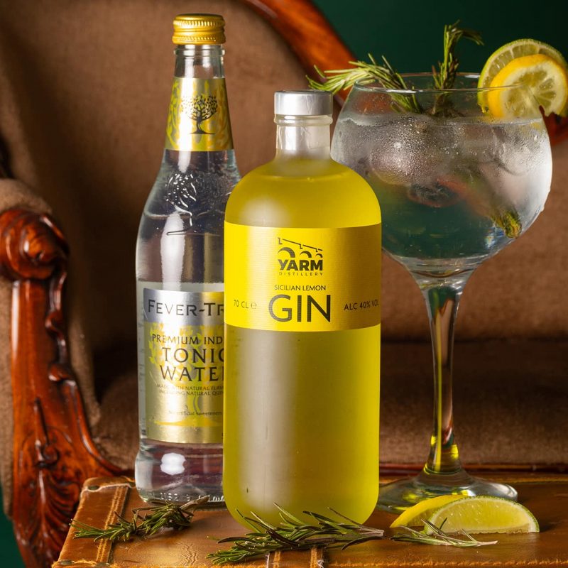 yarm distillery Lemon Gin, drinks brand services, spirit branding design, personalised drinks