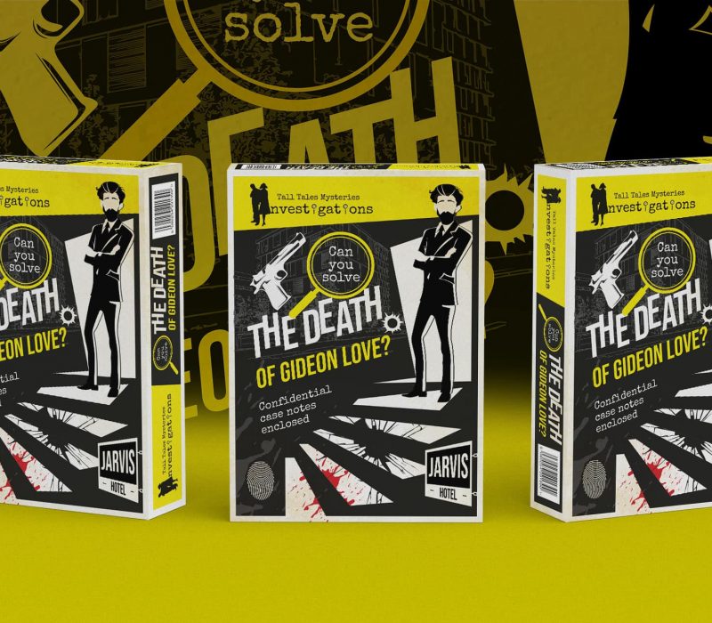 The death of Gideon Love board game by Tall Tales Mysteries Investigations