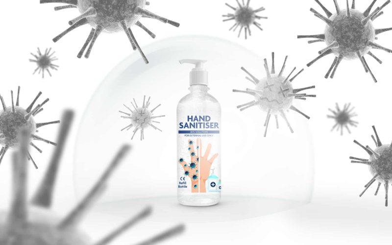 YD Hand Sanitiser Pump Bottle Virus