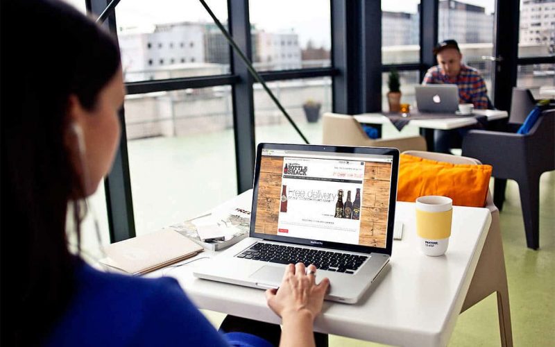 Mobile friendly website beer ecommerce design for bottle shack, digital services