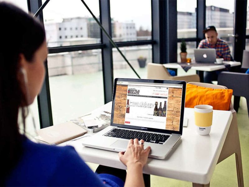 Mobile friendly website beer ecommerce design for bottle shack, digital services