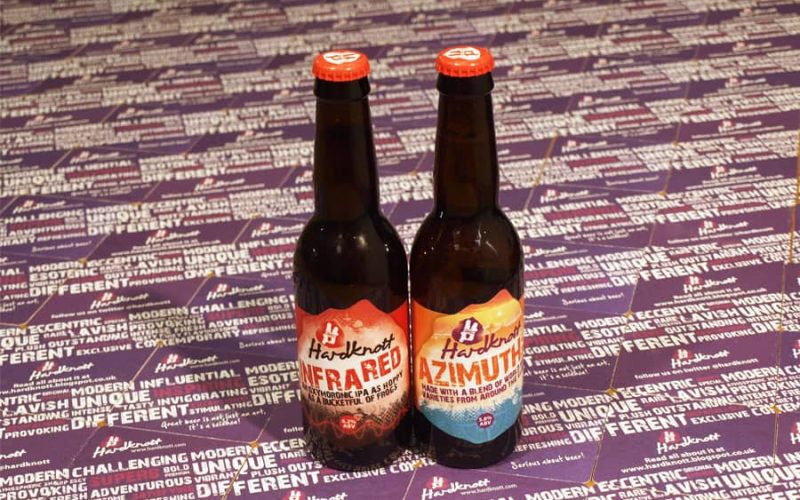 Hardknott bottles and beer mats