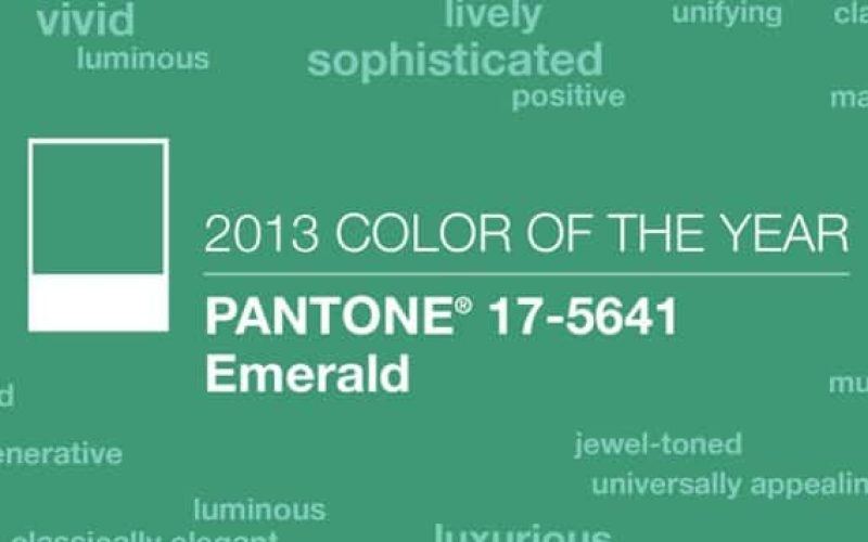 Emerald is Pantone's 2013 colour of the year